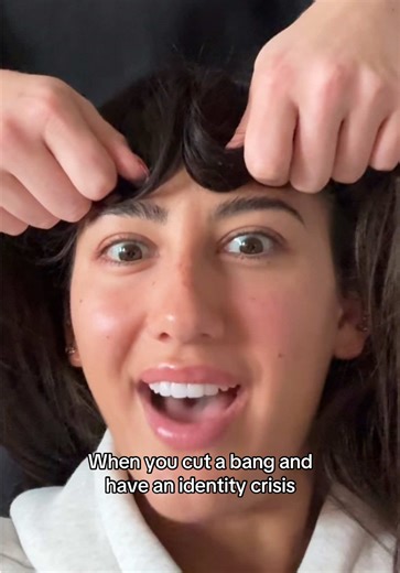 Feel it’s a rite of passage for everyone to cut bangs and regret it at least once #haircuts #bangs #hairspo #bangstutorial #longhairdontcare