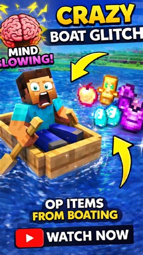 Minecraft But BOATING Drops RANDOM OP Items 😱