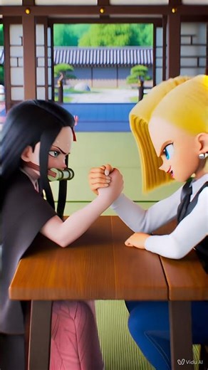 Nezuko vs Android 18 Arm Wrestling 💪 Who Wins?