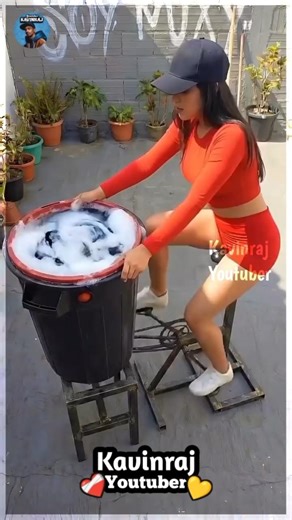 She Built a Human-Powered Washing Machine 💪🌀 #Shorts #Viral