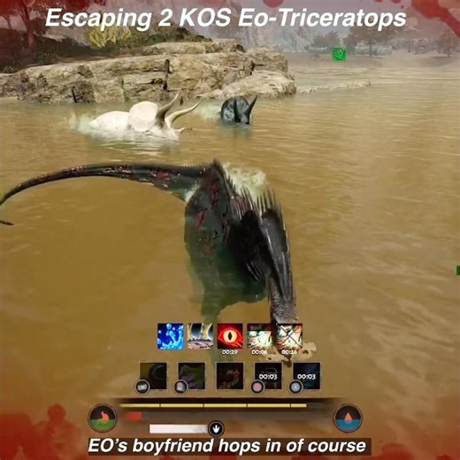 Path Of Titans- Escaping 2 Eo-Triceratops Herbivore Killers Pt. 4 #pathoftitans #escape #survive