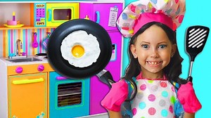 Alice pretend play, pretend play, princess, pretend cooking, kitchen toys, plays cooking food, food toys, princess dress, elena of avalor, kids toys, video for kids, alice, kids smile tv | ABC Nursery Rhymes