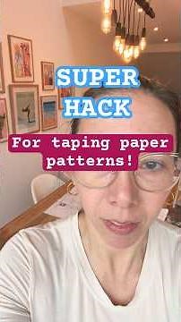 How to tape paper patterns together in a FLASH! Almost no cutting! #sewing