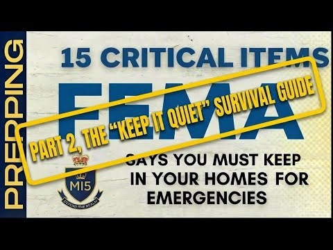The "Keep It Quiet" Survival Guide. FEMA