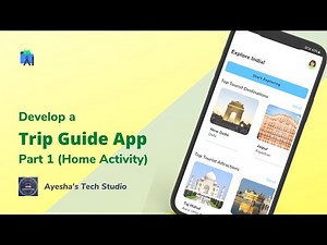 Trip Guide App in Android Studio | UI/UX Design | Part 1 | App Development Projects with Source code