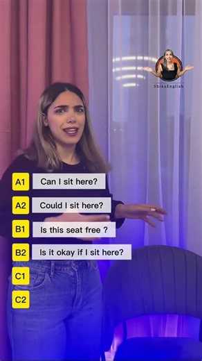 Stop saying just "Can I sit here?" 🛑 Try these variations next time! From super casual to extra poli