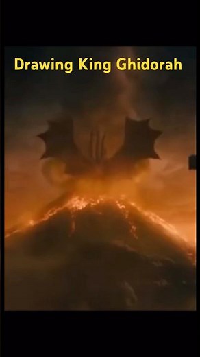 Drawing King Ghidorah🐲🐲🐲 #godzilla