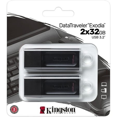Kingston DataTraveler Exodia 32GB USB 3.2 Flash Drive - 2 Pack (DTX/32GB-2PCR) - Walmart.ca