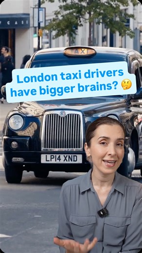 Drs. Ayesha & Dean Sherzai, MD, PhD, MPH, MAS on Instagram: "One of the most famous studies in brain science focused on... London taxi drivers! 🚕 To earn a black cab license, drivers in London must pass ‘The Knowledge’, memorizing as many as 25,000 streets, landmarks, and routes, all without GPS 🤯 When researchers scanned their brains, they found that the drivers had relatively larger posterior hippocampi: the region responsible for memory and spatial navigation. And many of these drivers were