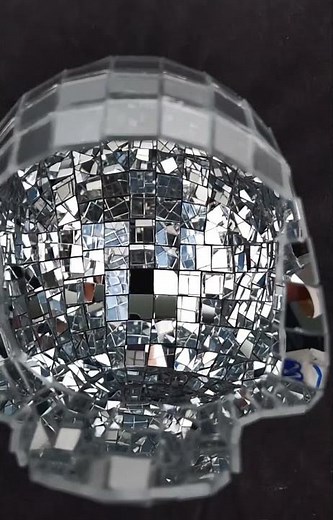 Infinity Skull Sculpture #skull #infinity #mirror #art #newart #light #mosaic #skullface #artist