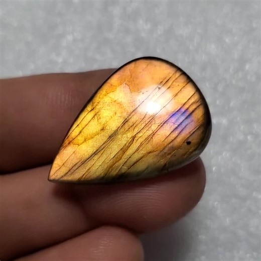 Yellow Flash of Labradorite Pear Shaped Loose Cabochon. - Etsy