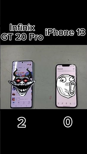 Infinix GT 20 Pro Vs iPhone 13 speed test #fyp #infinixgt20pro #iphone13