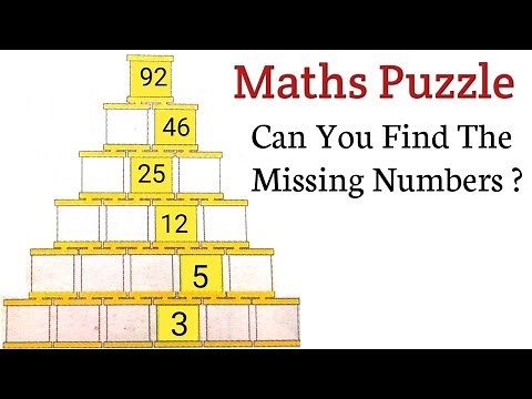 Maths puzzles | Maths puzzle pyramid | Number Pyramid | How to solve maths puzzle