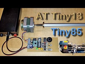 ATTiny13 stepper motor controller for lathe -experimental project & Engraved PCB with Tiny85. Part 1