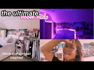 the ULTIMATE room makeover/transformation *tiktok + pintrest inspired*
