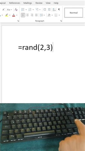 Rand function in Microsoft word #microsoft #foryou #funny #fun #computer