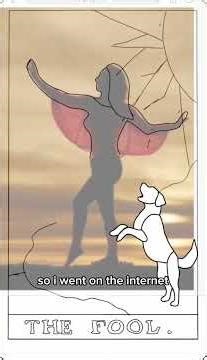 I draw a stained glass pattern for a copper foil panel based on the fool tarot card