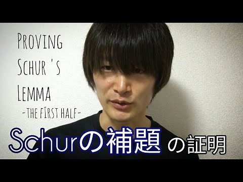 [Representation Theory] Schur's Lemma (first half)