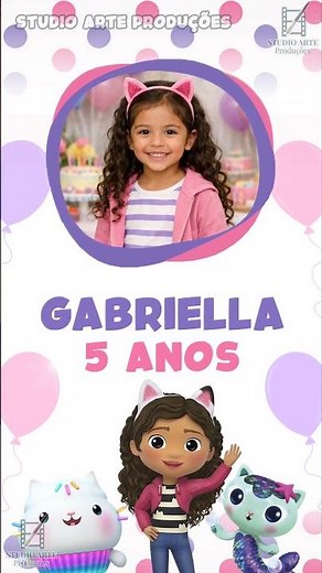 Convite Animado A Casa Mágica da Gabby