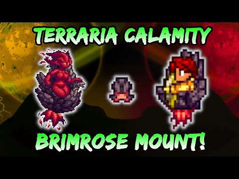 Terraria BRIMROSE MOUNT! Better than the UFO Mount! Calamity Mod Mount Endgame Item Showcase