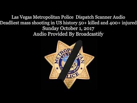 Full Las Vegas Metropolitan Police Dispatch Scanner Audio Mass shooting (Warning Graphic)
