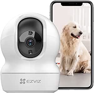 EZVIZ Indoor Security Camera, 2K, WiFi, Pan/Tilt, Night Vision, Auto Motion Tracking, Pet Baby Monitor, Two Way Talk, Compatible with Alexa (CP1 2K)
