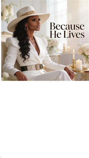 "Because He Lives| Gospel Worship Music Lyric🕊️❤️‍🔥✨ #worshipmusic #jesus #jennylove #gospelmusic