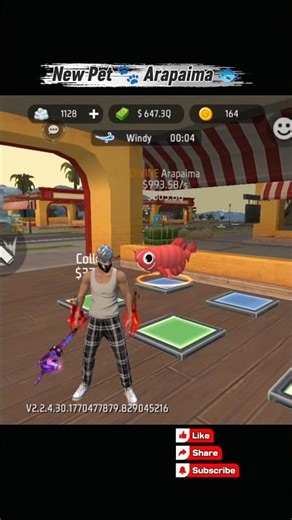 New Arapaima Pet 😳🔥 || steal a pet free fire new pet #freefire #craftland #ffshorts #stealapetff