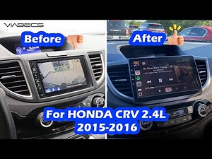 How to Install CR-V! 2015–2016 2.4L ViaBecs CarPlay Radio | Keeps OEM Backup + Right Camera