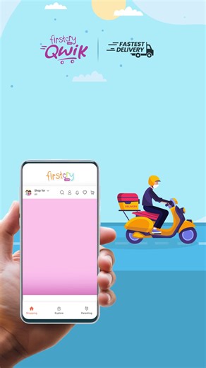 FirstCry just made shopping faster with Qwik 🚀 Get your kid's essentials delivered to your location in less than 3 hours⚡Try it now. | FirstCry.com