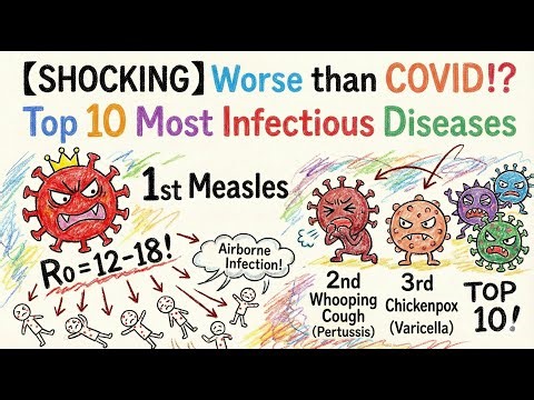 The World's Most Contagious Diseases: Top 10 Ranked by Spread Rate (R0​)