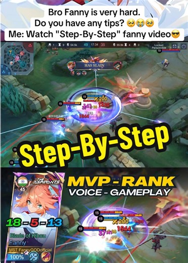 Fanny aggressive step by step voice gameplay 😎😱 #MLBBCreator #MLBB #Fanny #MLBBFANNY #mlbbjunglerotation