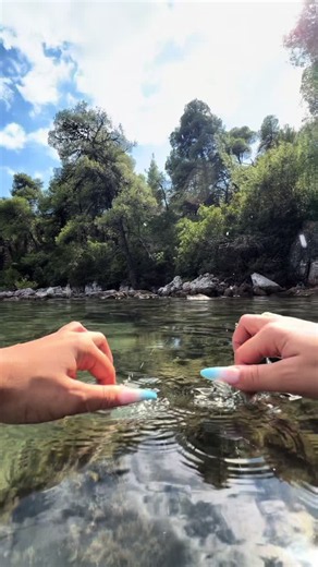 Hidden Lake ASMR 🌊🤍🌿 #asmr #watersounds #waterasmr #viral #handmovements