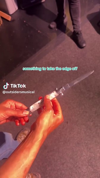 He’s got it just in case, you know. 🎥:@Brie Leftwich #broadway #doitforjohnny #outsiders #staygold #musical