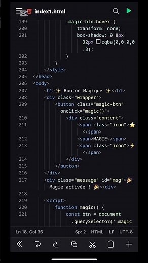 Tu veux créer un bouton stylé pour ton site web ? 💻 Avec seulement du HTML,CSS et du js
