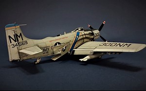 田宫Tamiya 1/48 Douglas A-1H 道格拉斯 Skyraider U.S. Navy攻击机模型制作视频
