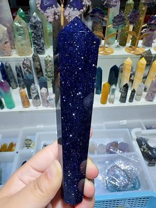 So so shiny blue sandstone wand | Rock's Rock Store