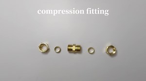 Union 3/8 Brass Compression Tube Fitting