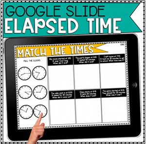 Digital Elapsed Time Activity with Google Slides : DISTANCE LEARNING