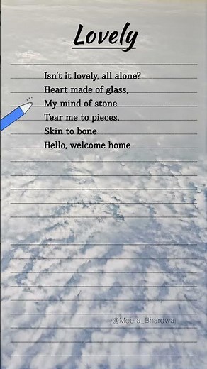 Lovely (Lyrics) - Billie Eilish and Khalid #songlyrics #song