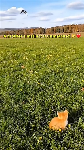 23 reactions | A hawk swooped down on a tiny kitten… but the mother cat sprinted in and saved the day 礪❤️ #CaughtOnCam #AnimalInstinct #ViralPets #NatureMoments | Davicii AI | Facebook