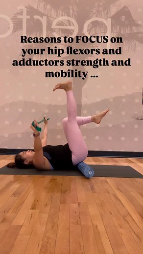‼️ Don’t neglect your Hip FLEXORS and ADDUCTORS! 💪✨ It’s time to strengthen those hip flexors—the prime movers of your hips—and your inner thigh hip adductors, which are the mirror of your pelvic floor. Prioritizing inner thigh mobility is crucial for achieving a balanced and stable body. It can help relieve hip groin pain and stiffness, and incorporating specific exercises can make a world of difference! Here’s how you can get started: ✨ Elevated Pelvis on a Foam Roller: This fantastic exercis