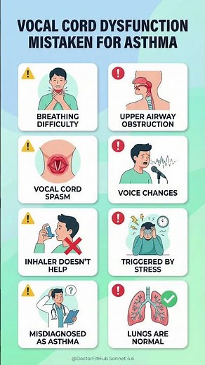 Vocal Cord Dysfunction Mistaken for Asthma | Important Health Awareness #doctorfithub