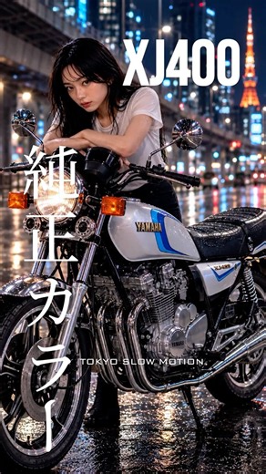 XJ400｜純正カラーが映える、今夜の東京。｜Night Drive Tokyo