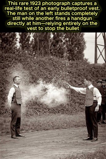 Testing a Bulletproof Vest… in 1923 #history #real #crazy