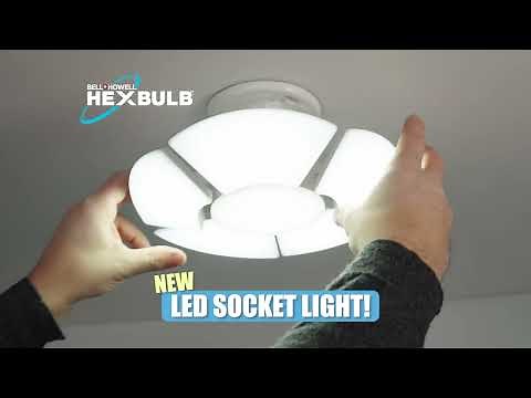 Brighten Up Any Room With The 6-Panel LED Powered HEXBULB By Bell And Howell
