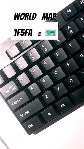Typing tricks !! Shortcut code ( 1F5FA )_ World map | #asmr #keyboard #fasttyping
