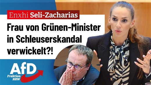 Paukenschlag im Landtag! Paukenschlag im Landtag: Ist die Ehefrau des Grünen-Verkehrsministers Krischer in den Schleuserskandal verwickelt? Ermittlungen laufen. Enxhi Seli-Zacharias (AfD) richtet eine sehr deutliche Botschaft an Familie Krischer und das ganze Kabinett von Hendrik Wüst. | AfD-Fraktion NRW