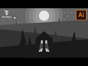 How to draw a Landscape in Adobe Illustrator - Easy tutorial for beginners