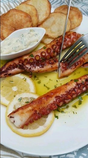 Perfectly Tender Octopus in One Pan #cooking #dinner #greekfood